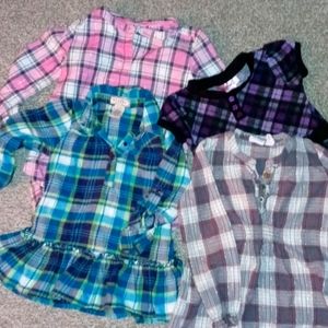 Flannel/Plaid Bundle Girl Shirts